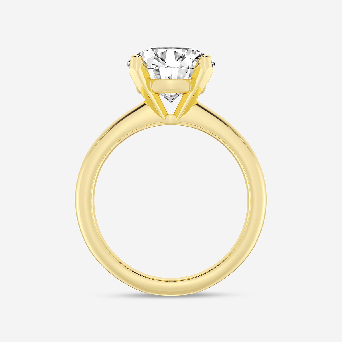 Additional Image 1 for  4 ctw Round Lab Grown Diamond Classic Solitaire Engagement Ring