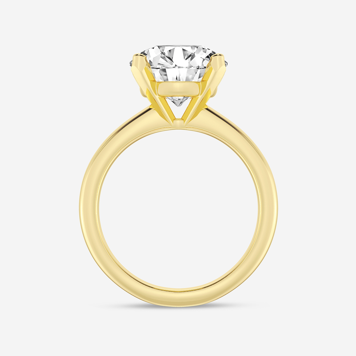 Additional Image 1 for  5 ctw Round Lab Grown Diamond Classic Solitaire Engagement Ring