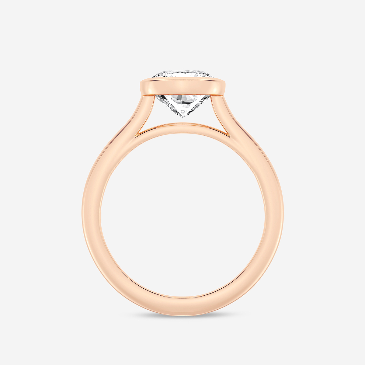 Additional Image 1 for  2 ctw Cushion Lab Grown Diamond Bezel Set Solitaire Engagement Ring