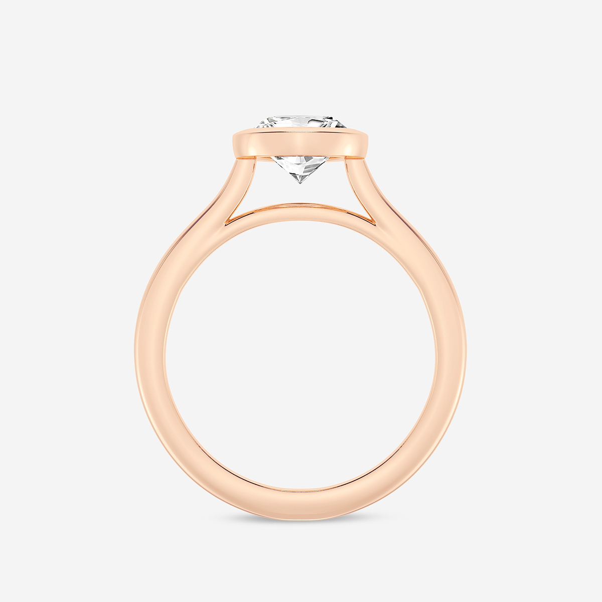 Additional Image 1 for  2 ctw Pear Lab Grown Diamond Bezel Set Solitaire Engagement Ring