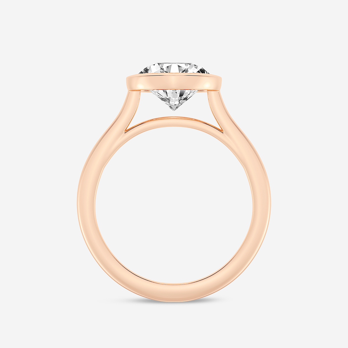 Additional Image 1 for  2 ctw Round Lab Grown Diamond Bezel Set Solitaire Engagement Ring