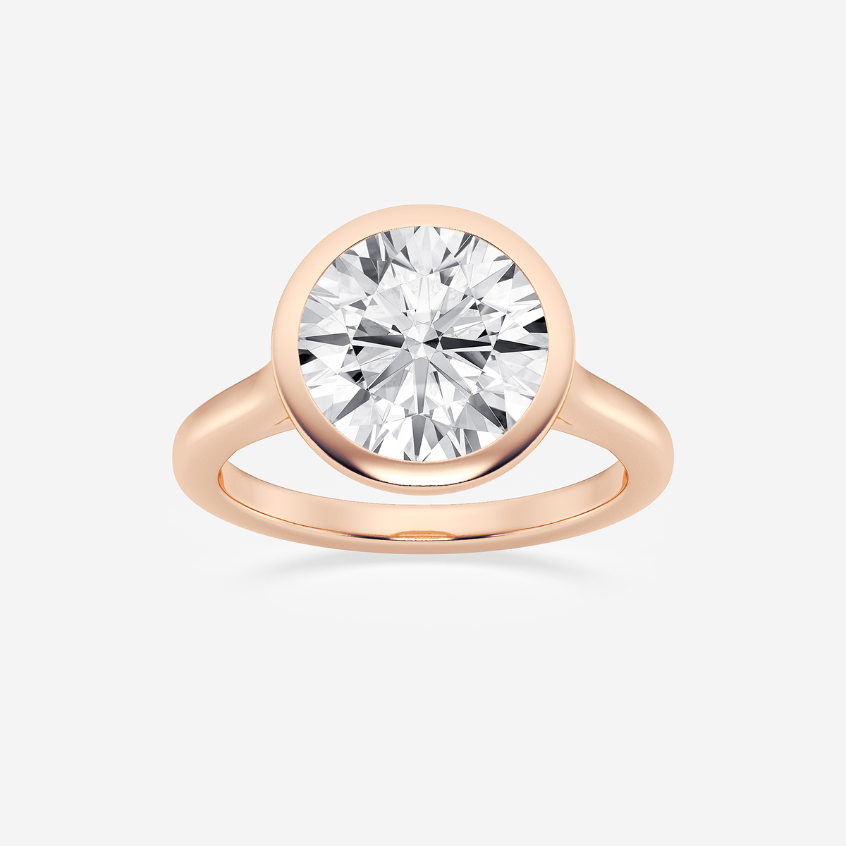 5 ctw Round Lab Grown Diamond Bezel Set Solitaire Engagement Ring