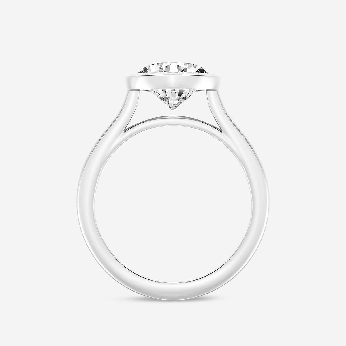Additional Image 1 for  2 ctw Round Lab Grown Diamond Bezel Set Solitaire Engagement Ring