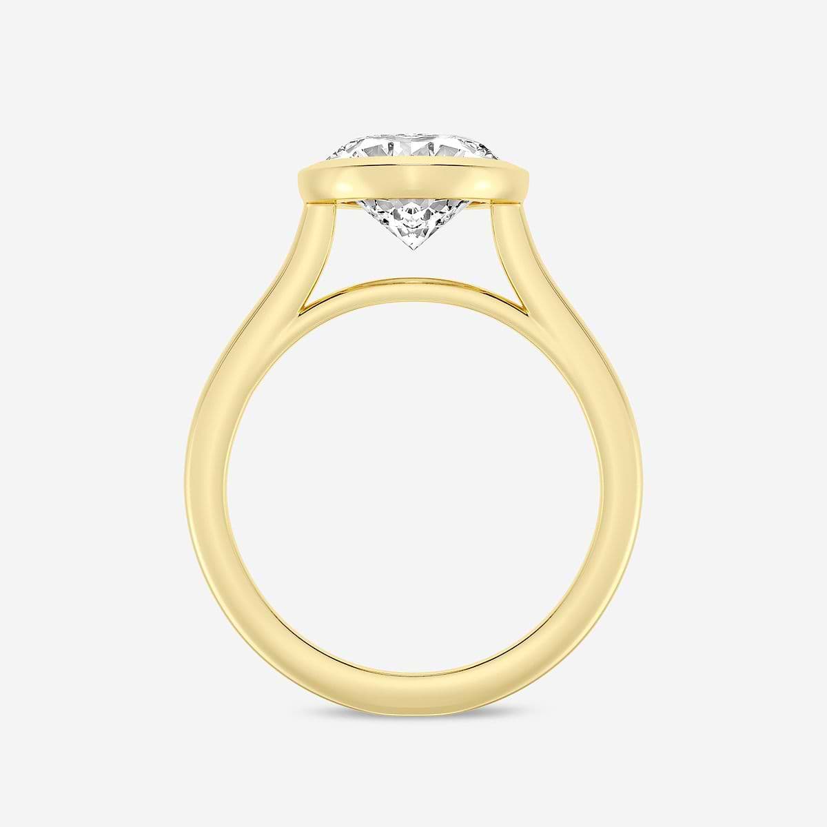Additional Image 1 for  5 ctw Oval Lab Grown Diamond Bezel Set Solitaire Engagement Ring