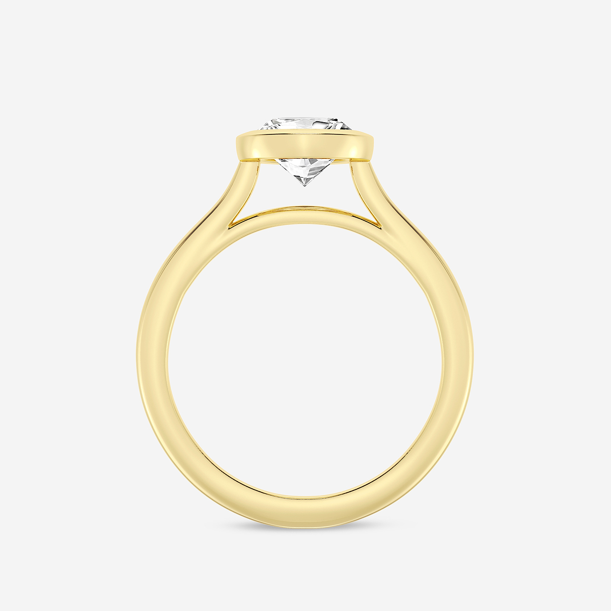 Additional Image 1 for  2 ctw Pear Lab Grown Diamond Bezel Set Solitaire Engagement Ring