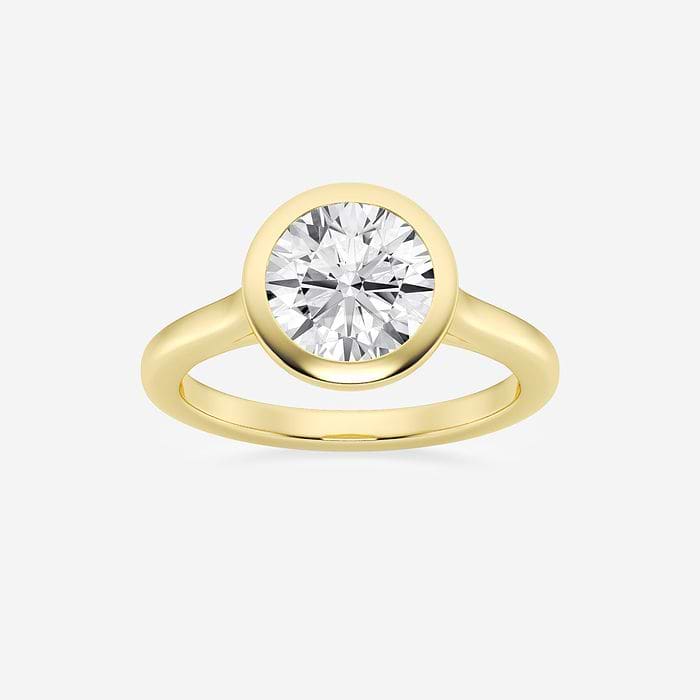 2 ctw Round Lab Grown Diamond Bezel Set Solitaire Engagement Ring