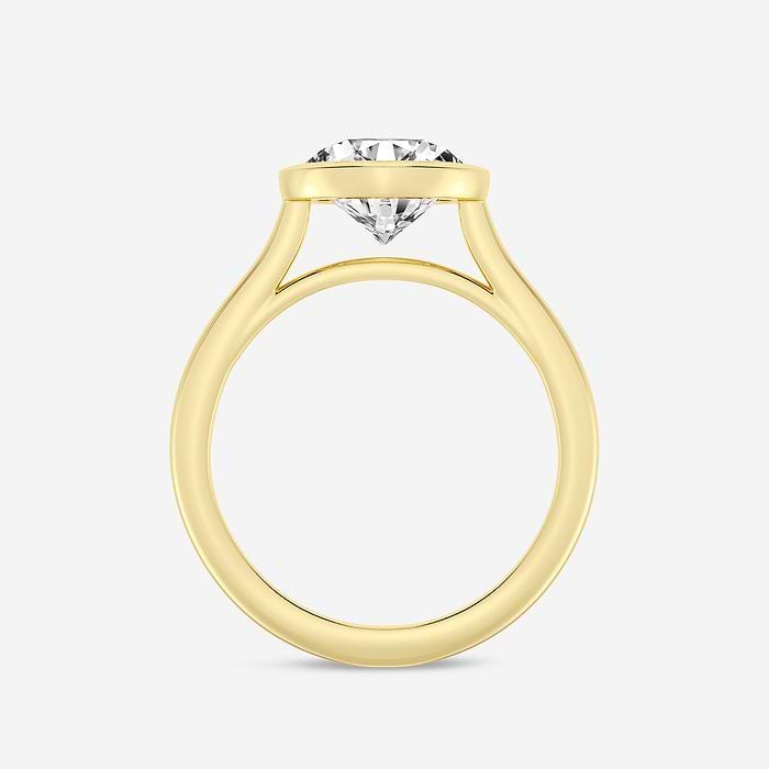 2 ctw Round Lab Grown Diamond Bezel Set Solitaire Engagement Ring
