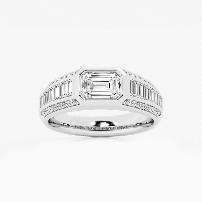 0,50 Quilates (de Quilate) Diamond Hombres Redondo Plata De Ley De