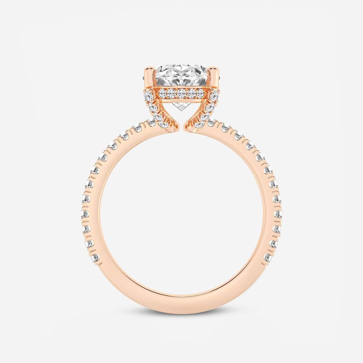 Additional Image 1 for  Badgley Mischka Colorless 3 2/5 ctw Oval Lab Grown Diamond Hidden Halo Engagement Ring