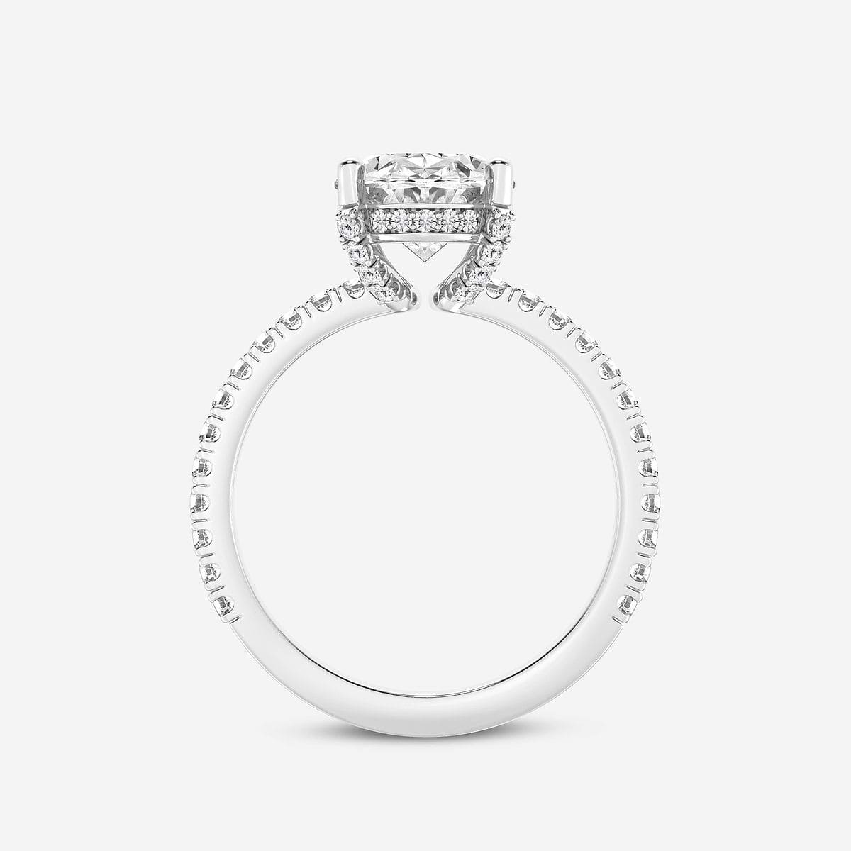 Additional Image 1 for  Badgley Mischka Colorless 3 2/5 ctw Oval Lab Grown Diamond Hidden Halo Engagement Ring