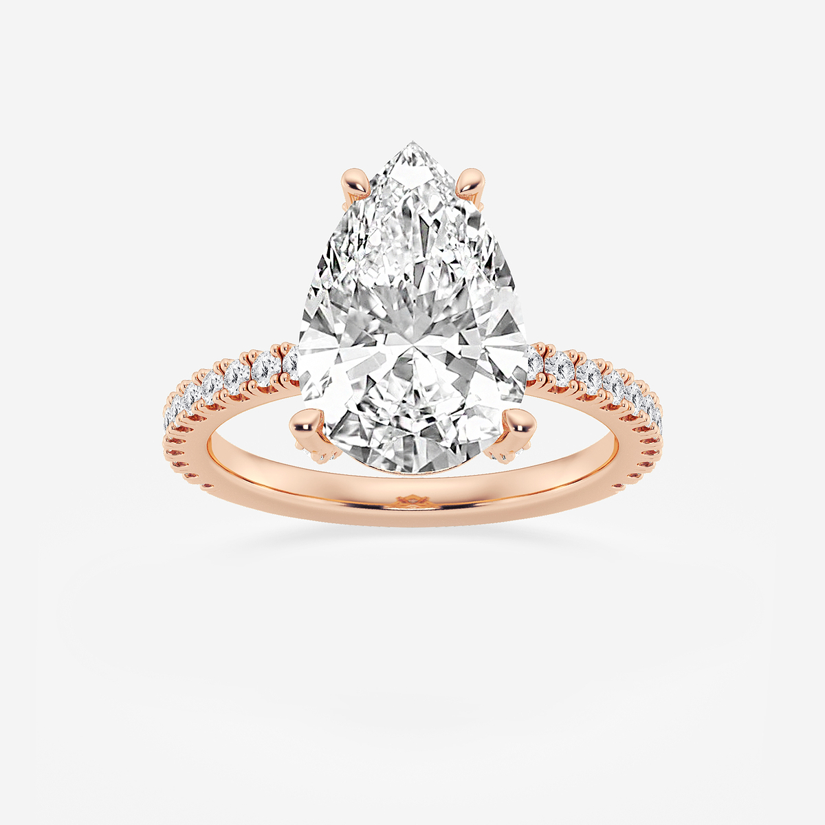 5 2/5 ctw Pear Lab Grown Diamond Hidden Halo Engagement Ring