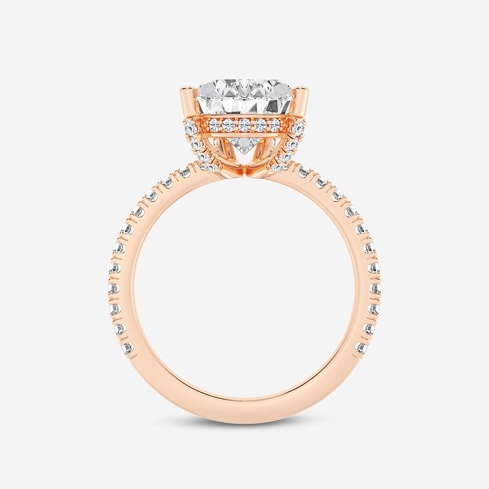 Myra - 5 2/5 ctw Pear Lab Grown Diamond Hidden Halo Engagement Ring