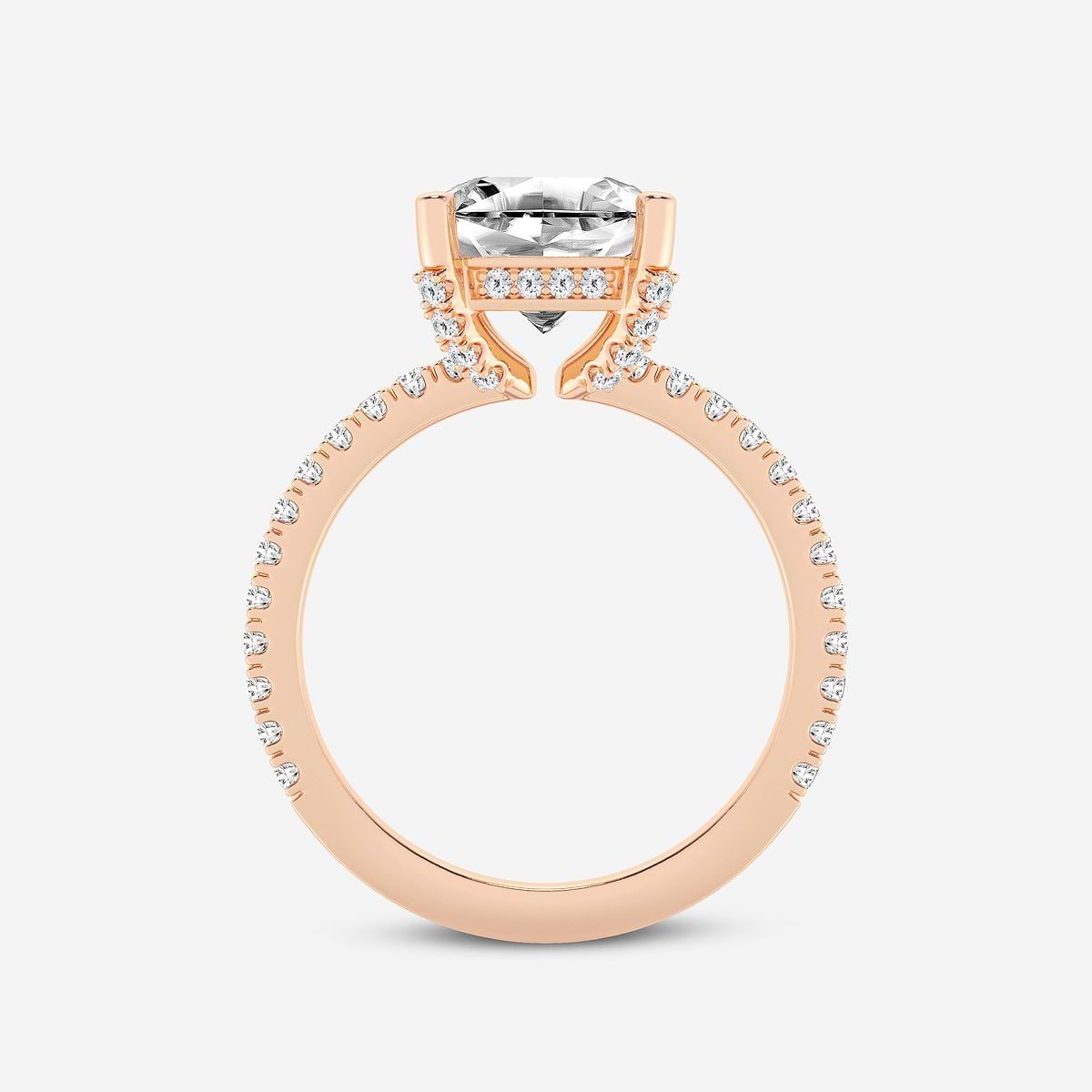 Additional Image 1 for  3 2/5 ctw Asscher Lab Grown Diamond Hidden Halo Engagement Ring