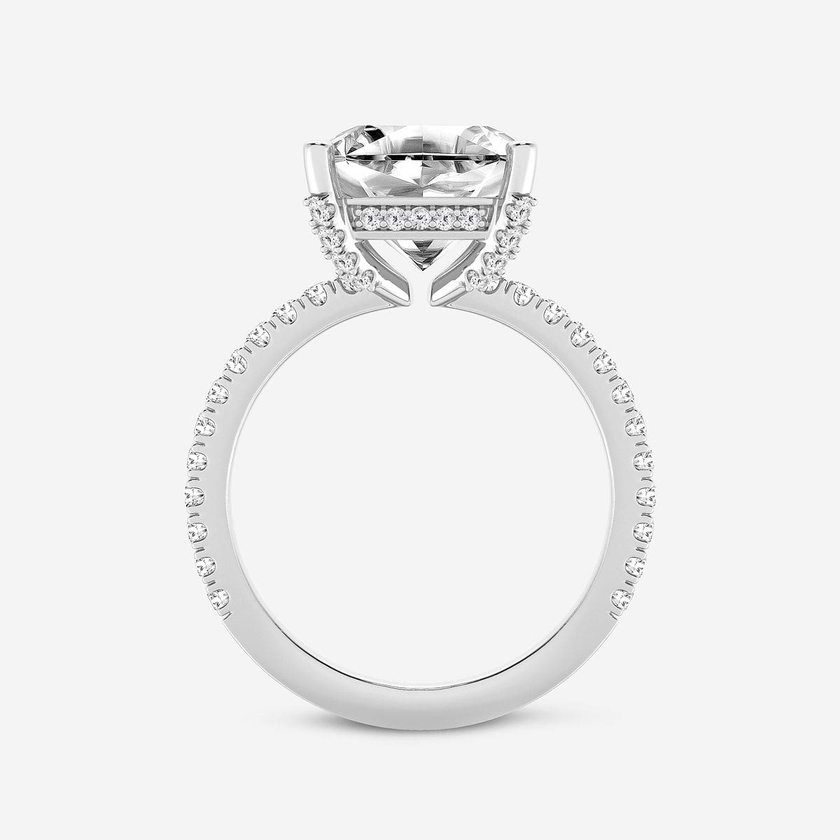 Additional Image 1 for  Badgley Mischka Colorless 5 2/5 ctw Asscher Lab Grown Diamond Hidden Halo Engagement Ring