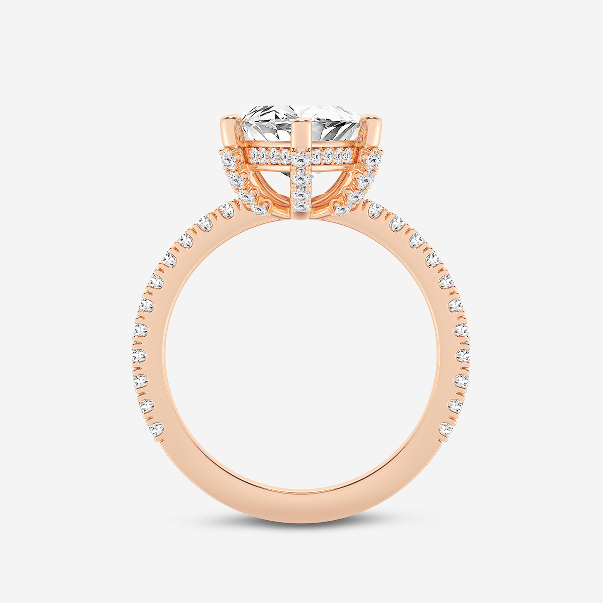 Additional Image 1 for  5 2/5 ctw Marquise Lab Grown Diamond Hidden Halo Engagement Ring