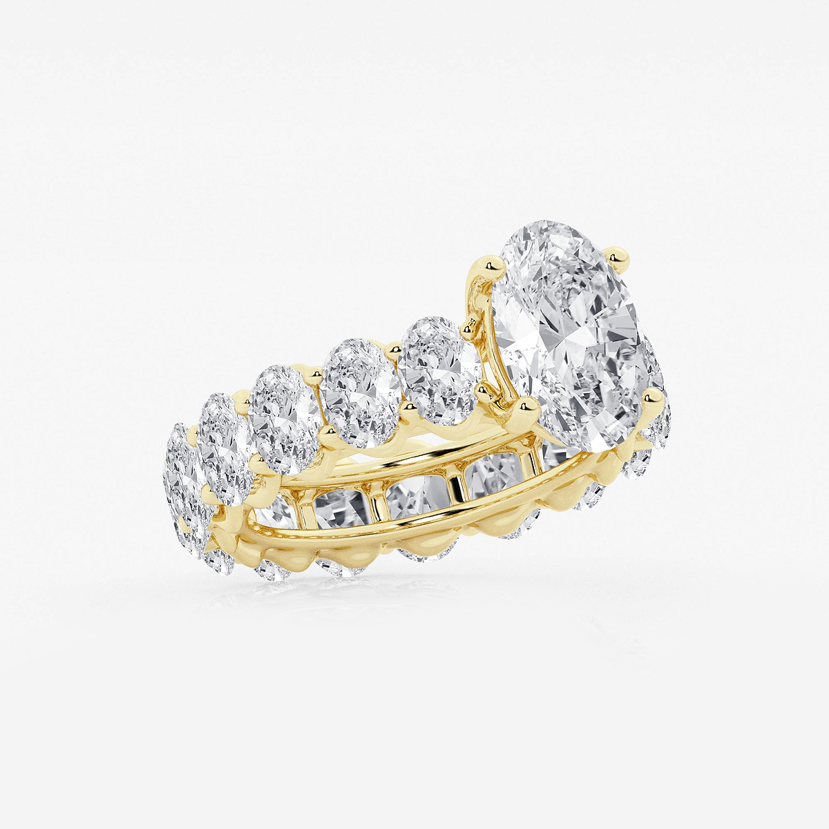 Additional Image 1 for  8 ctw Oval Lab Grown Diamond Eternity Engagement Ring