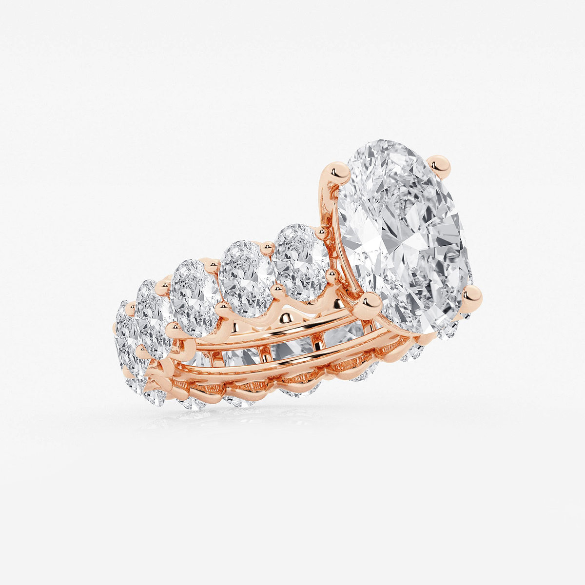 Additional Image 1 for  10 ctw Oval Lab Grown Diamond Eternity Engagement Ring