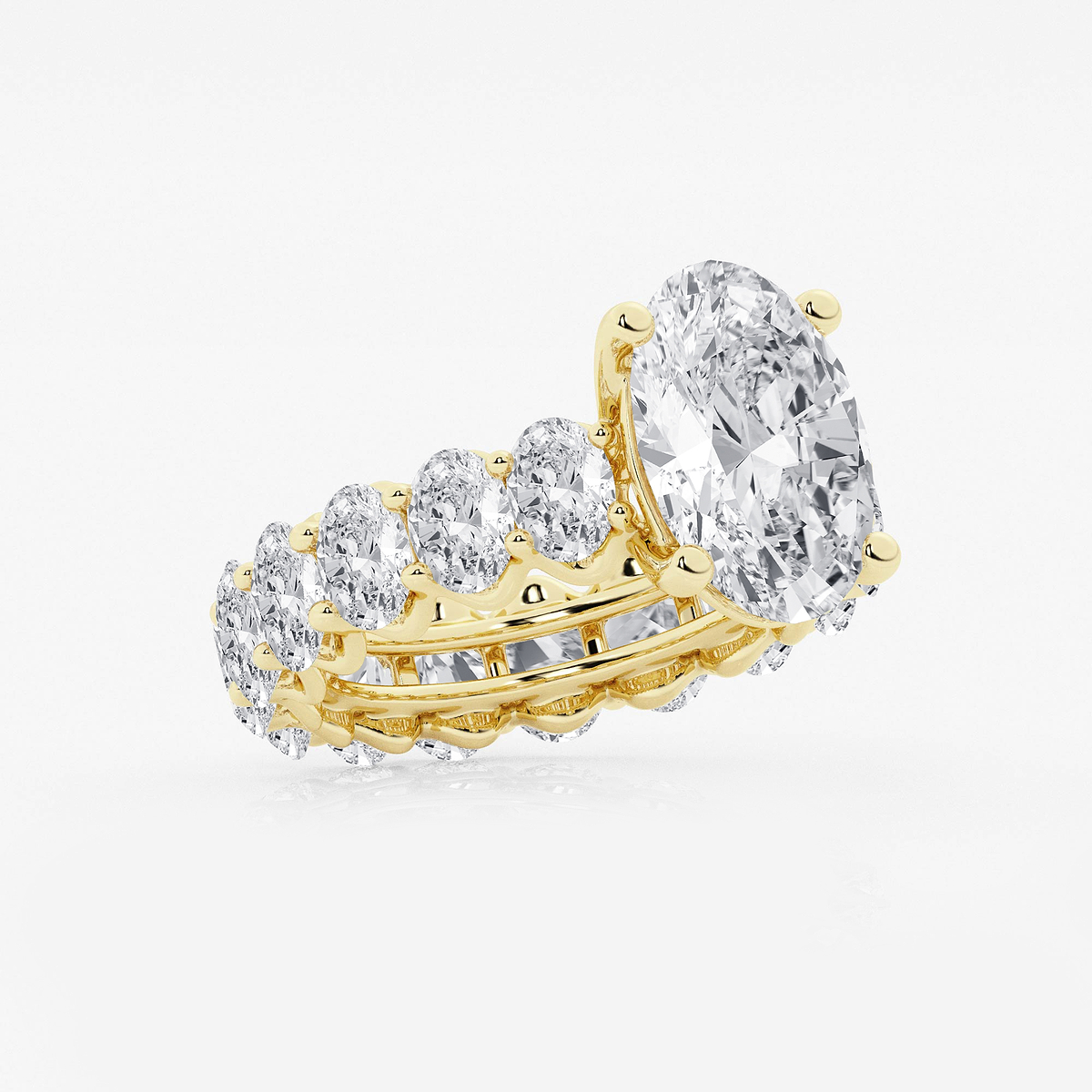 Additional Image 1 for  10 ctw Oval Lab Grown Diamond Eternity Engagement Ring