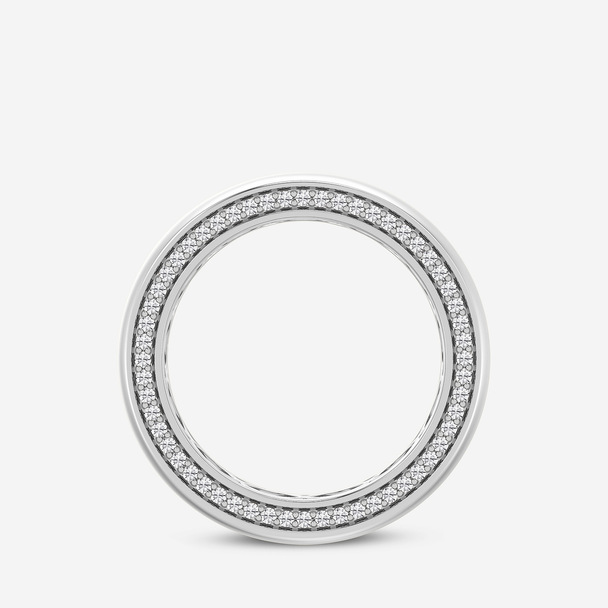Additional Image 1 for  1 1/2 ctw Round Lab Grown Side Diamond Eternity Band - 8mm Width