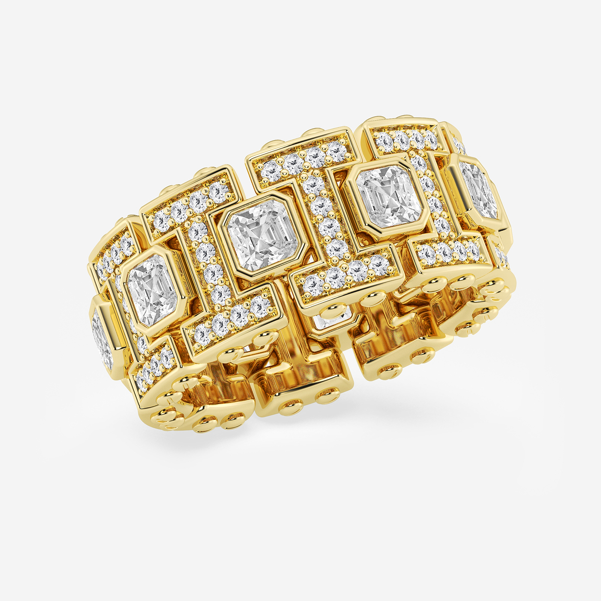 Additional Image 1 for  5 ctw Asscher Lab Grown Diamond Eternity Band - 11.2mm Width