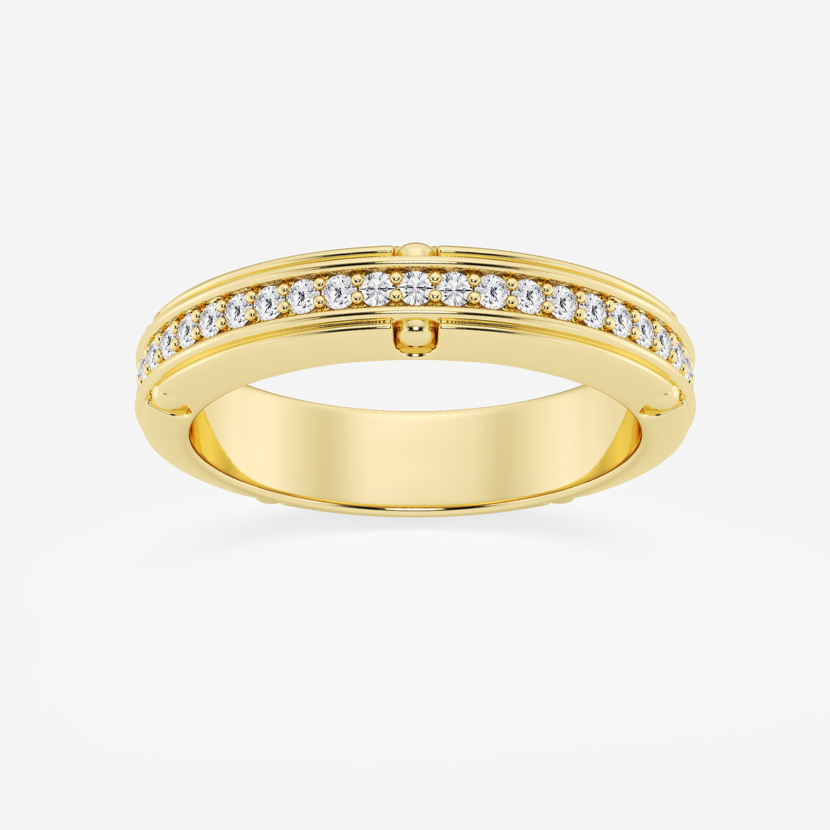 1/2 ctw Round Lab Grown Diamond Pave Set Eternity Band - 4.8mm Width