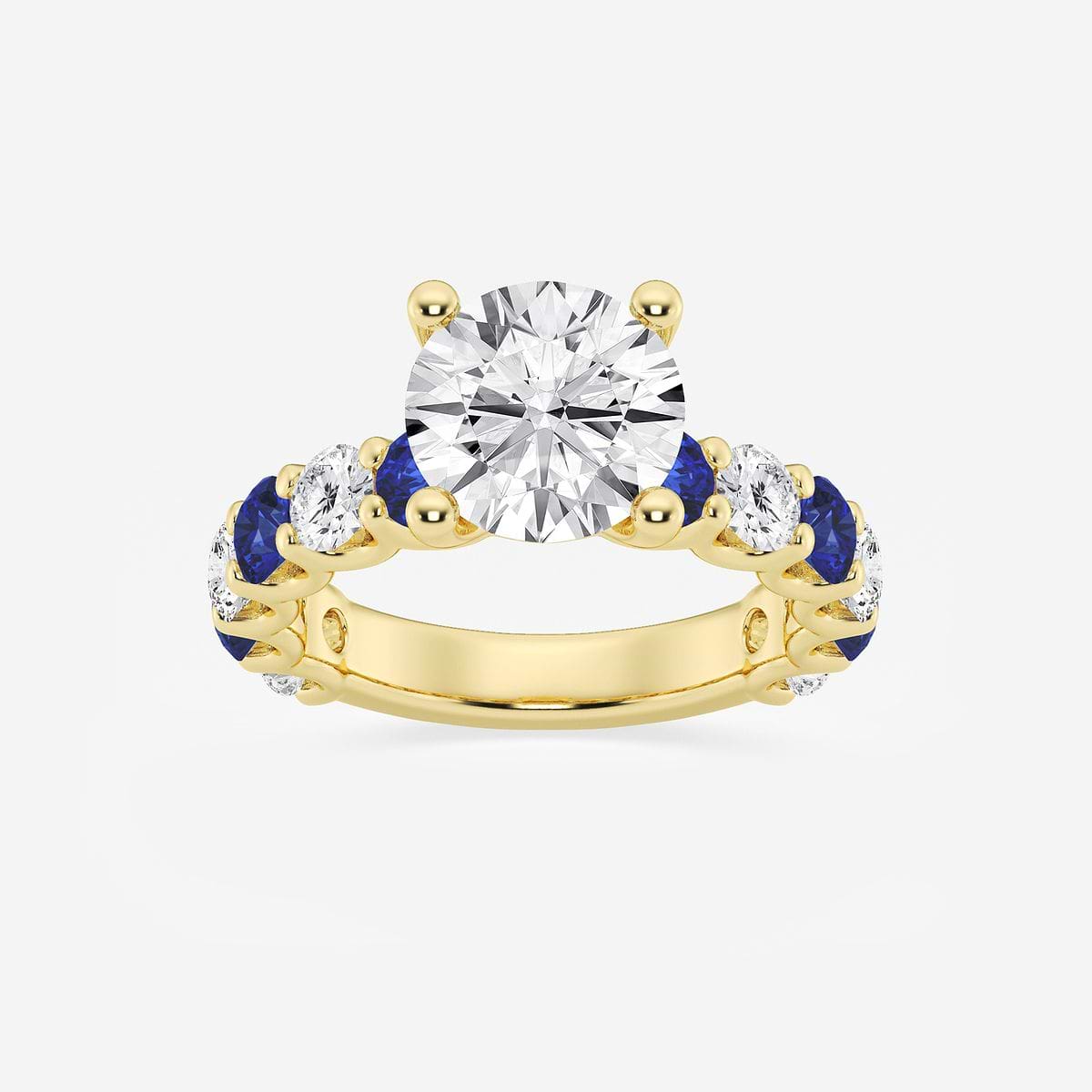 Olivia 3 1/2 ctw Round Lab Grown Diamond and 3.5mm Round