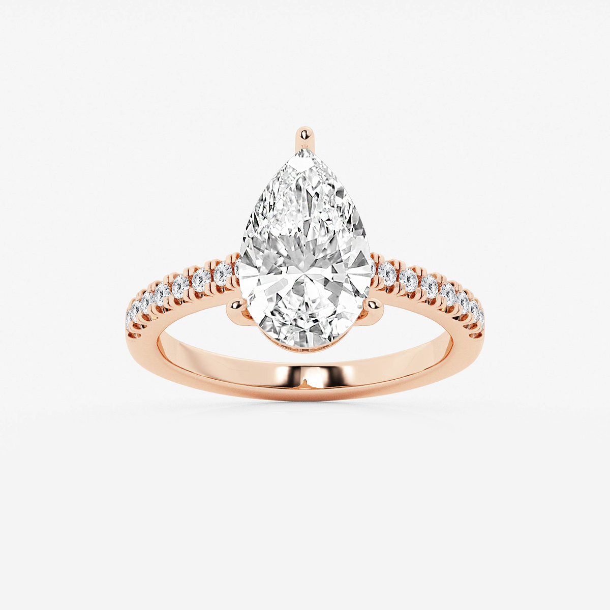 2 3/4 ctw Pear Lab Grown Diamond Hidden Halo Engagement Ring