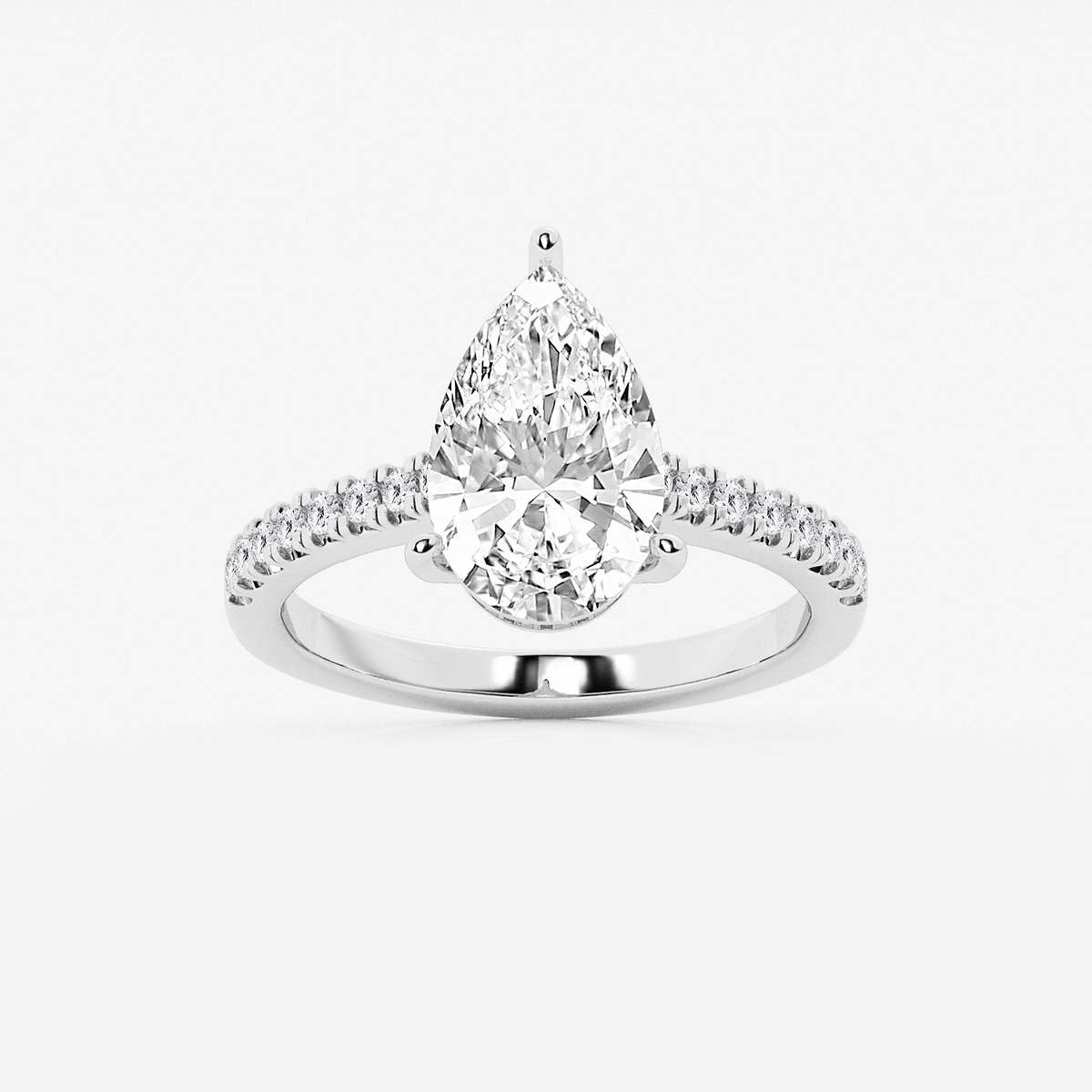 2 3/4 ctw Pear Lab Grown Diamond Hidden Halo Engagement Ring