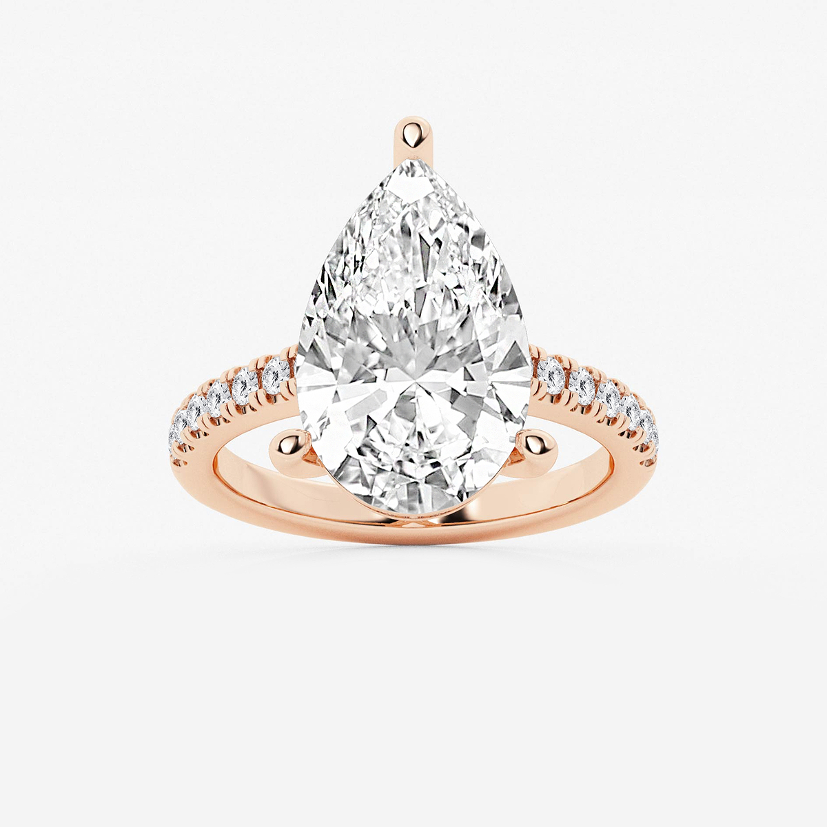 6 3/8 ctw Pear Lab Grown Diamond Hidden Halo Engagement Ring
