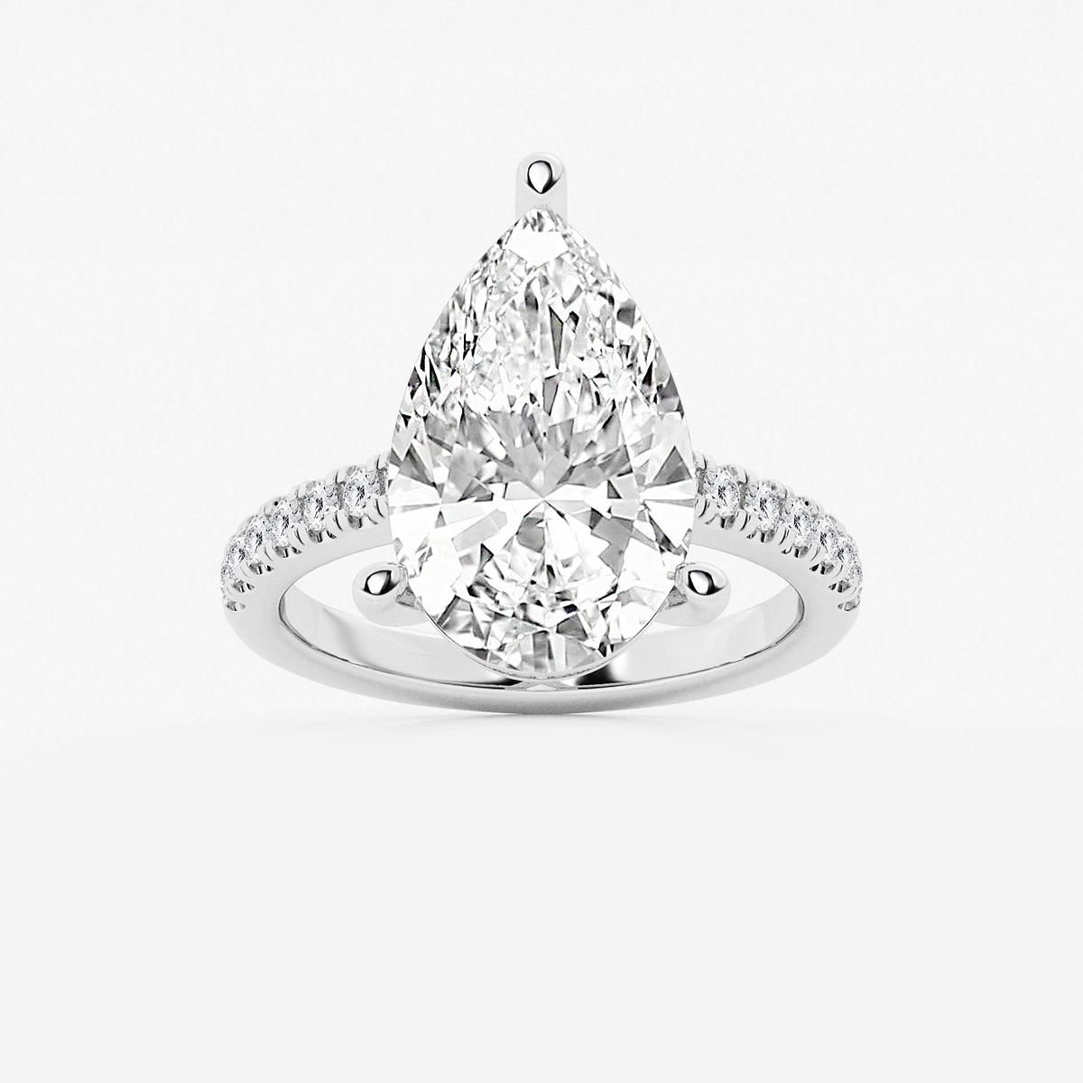 6 3/8 ctw Pear Lab Grown Diamond Hidden Halo Engagement Ring