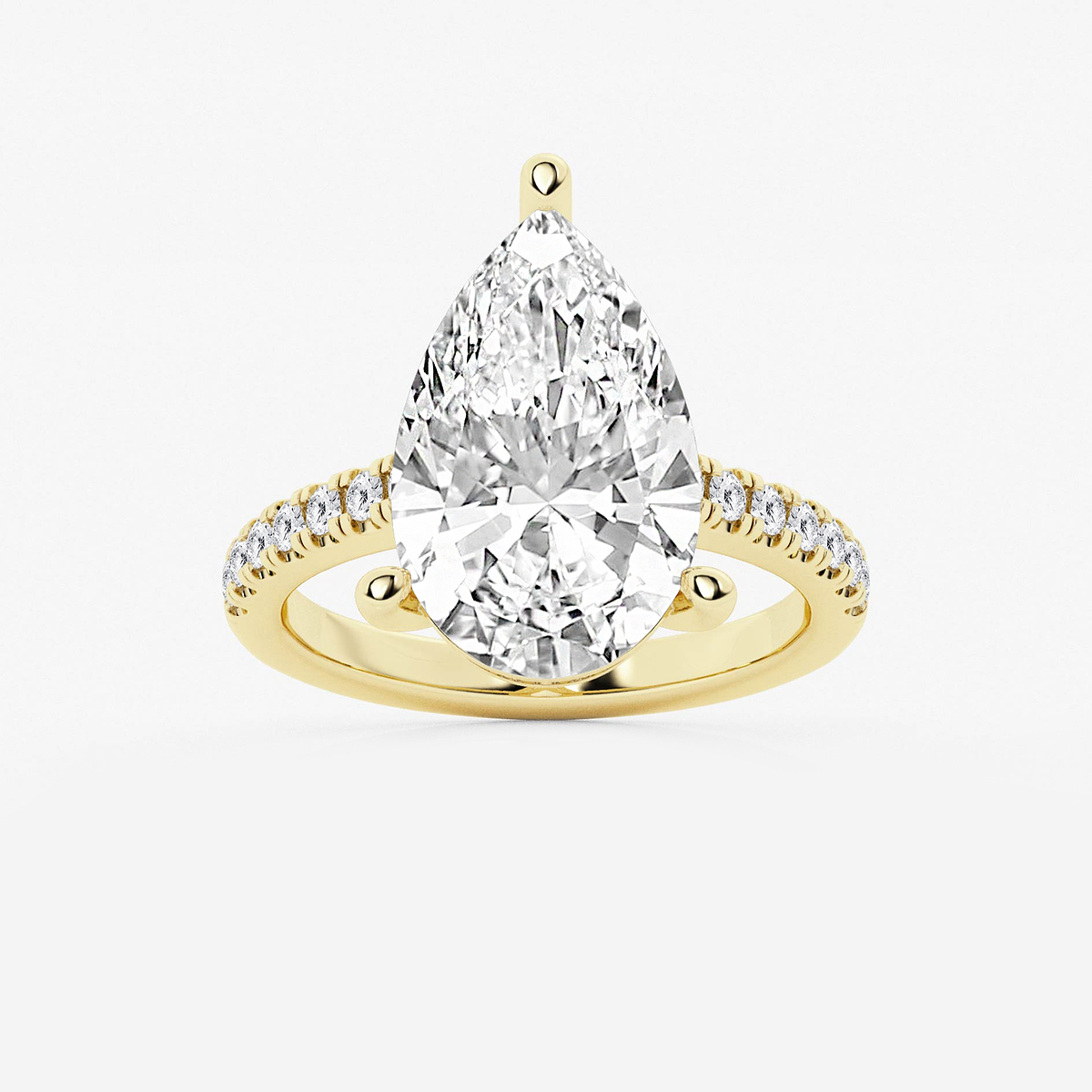 6 3/8 ctw Pear Lab Grown Diamond Hidden Halo Engagement Ring