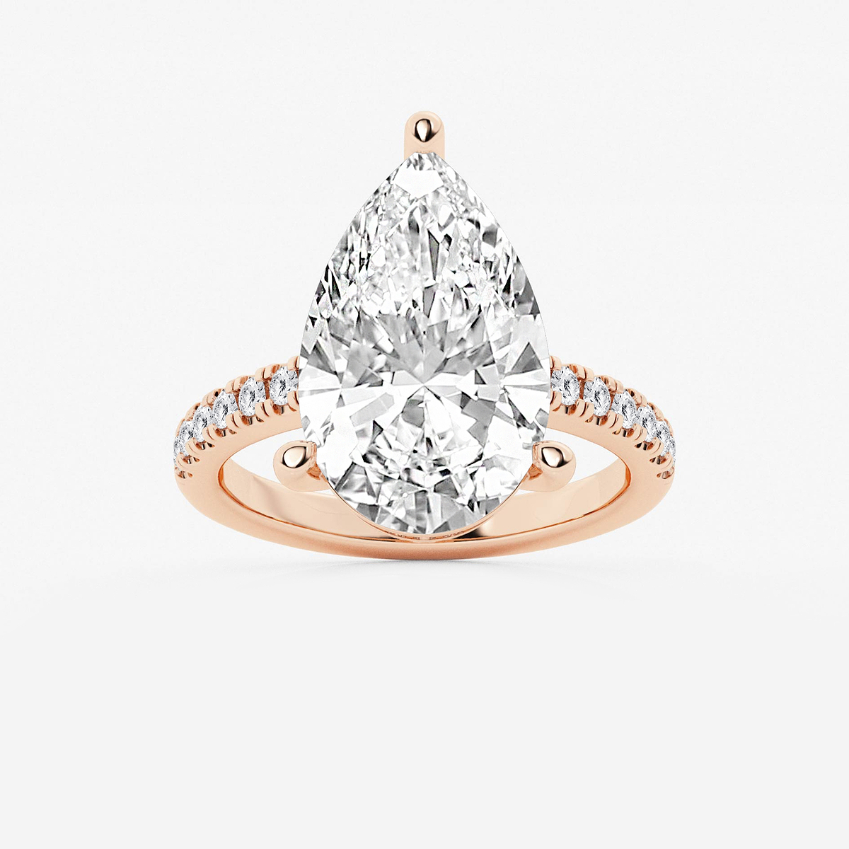 7 2/5 ctw Pear Lab Grown Diamond Hidden Halo Engagement Ring