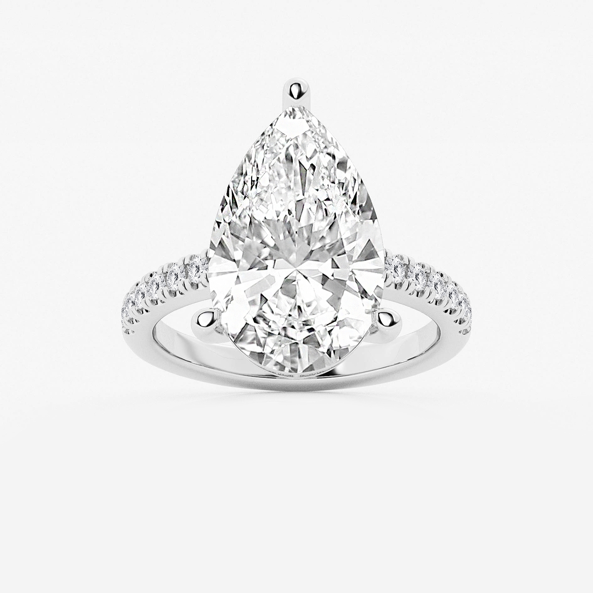 7 2/5 ctw Pear Lab Grown Diamond Hidden Halo Engagement Ring