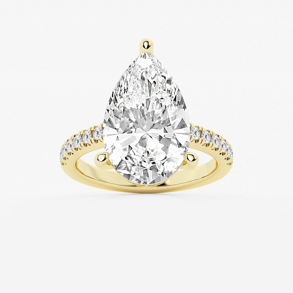 7 2/5 ctw Pear Lab Grown Diamond Hidden Halo Engagement Ring