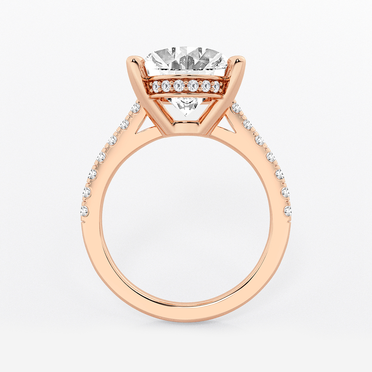 Additional Image 1 for  6 3/8 ctw Oval Lab Grown Diamond Hidden Halo Engagement Ring