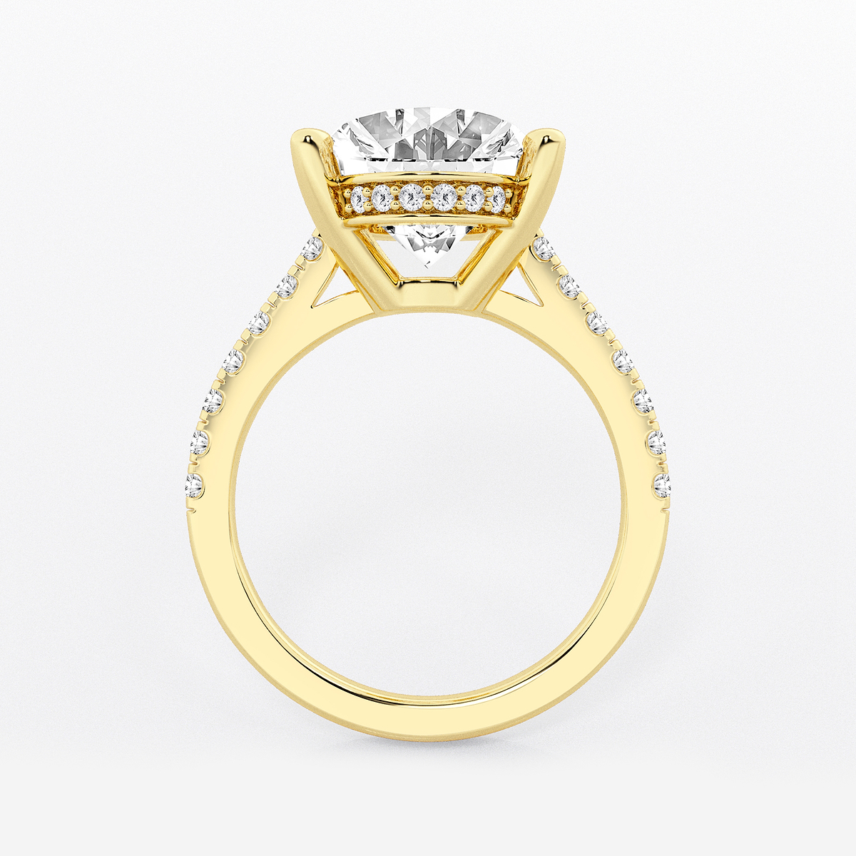 Additional Image 1 for  6 3/8 ctw Oval Lab Grown Diamond Hidden Halo Engagement Ring
