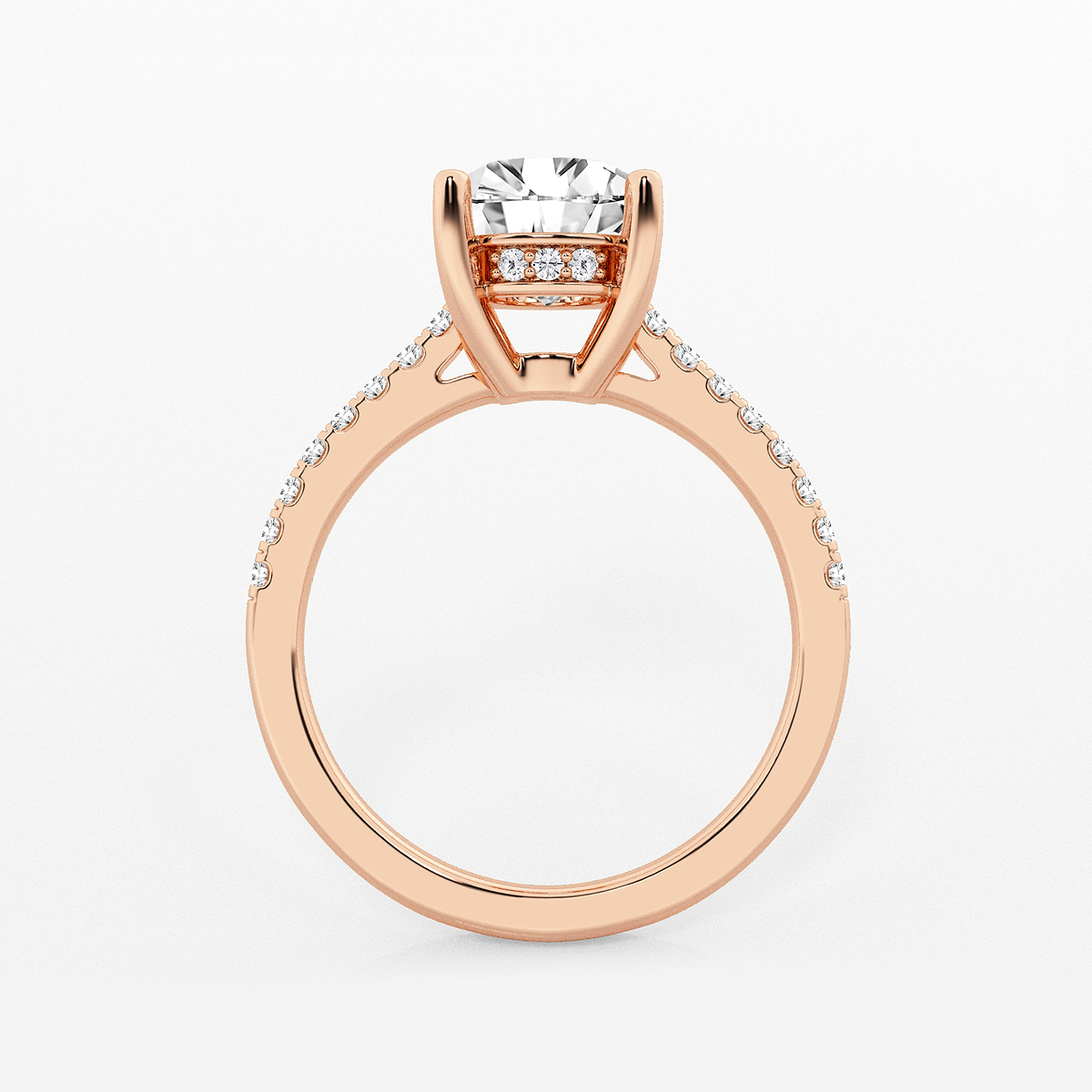 Additional Image 1 for  2 1/4 ctw Round Lab Grown Diamond Hidden Halo Engagement Ring