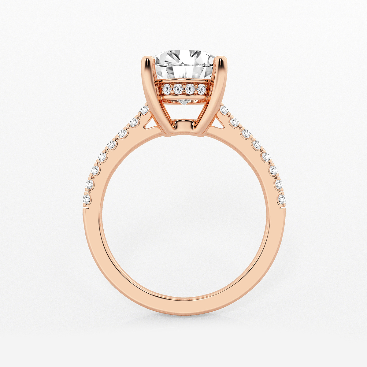 Additional Image 1 for  2 3/4 ctw Round Lab Grown Diamond Hidden Halo Engagement Ring