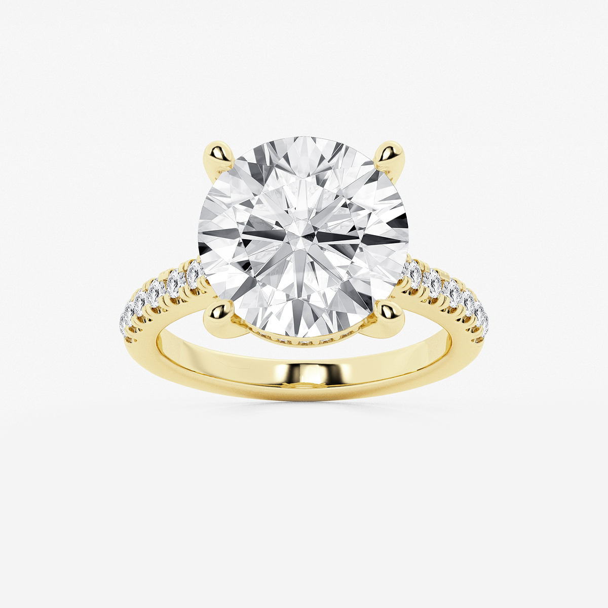 7 2/5 ctw Round Lab Grown Diamond Hidden Halo Engagement Ring
