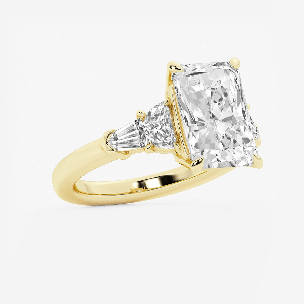 Additional Image 1 for  5 3/4 ctw Radiant Lab Grown Diamond Side Stone Engagement Ring
