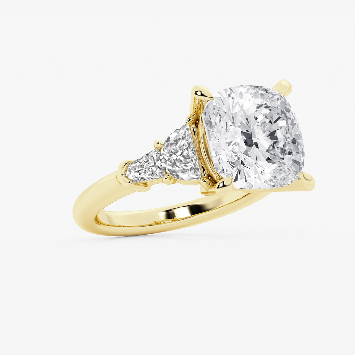Additional Image 1 for  8 1/3 ctw Cushion Lab Grown Diamond Side Stone Engagement Ring