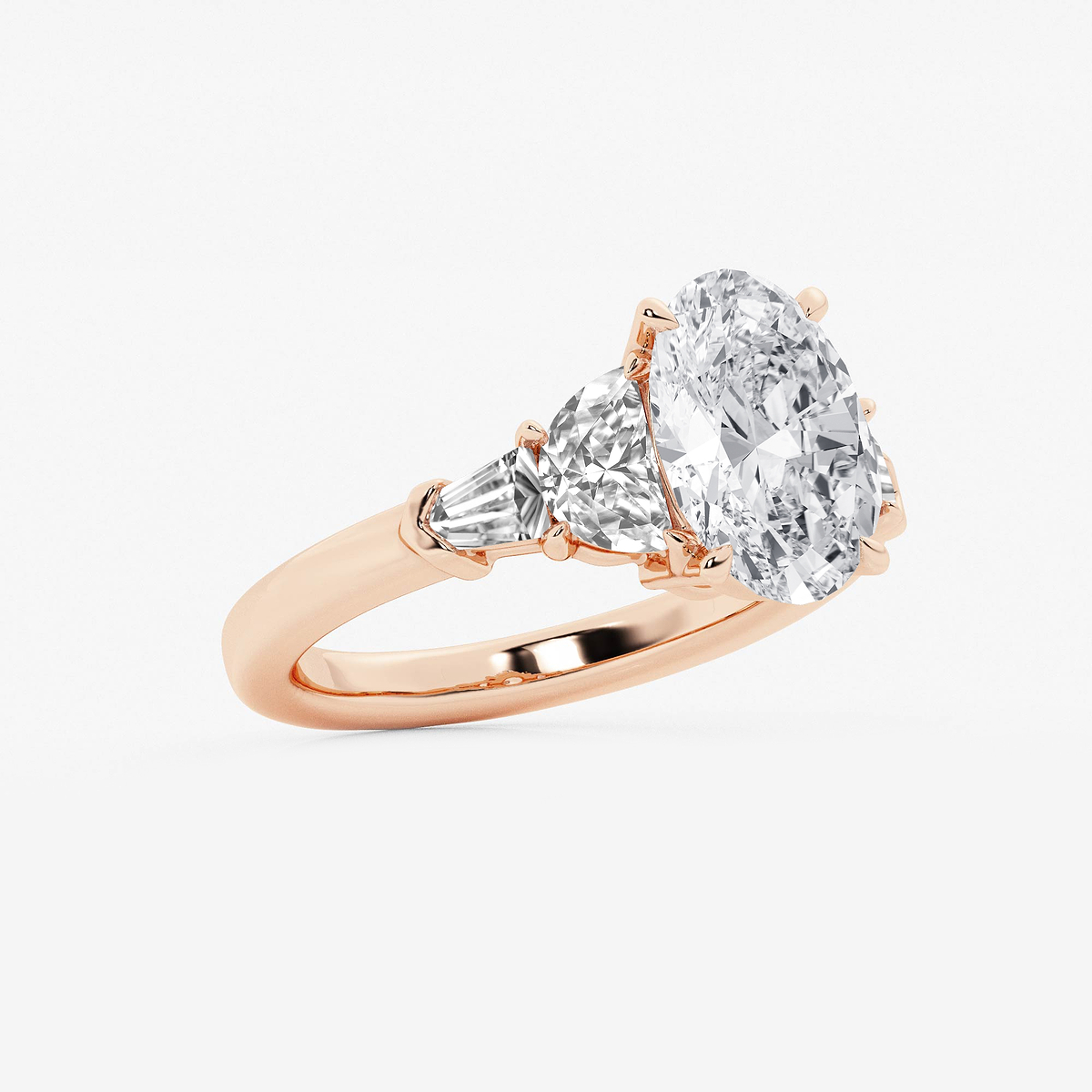 Additional Image 1 for  4 1/3 ctw Oval Lab Grown Diamond and Engagement Rings