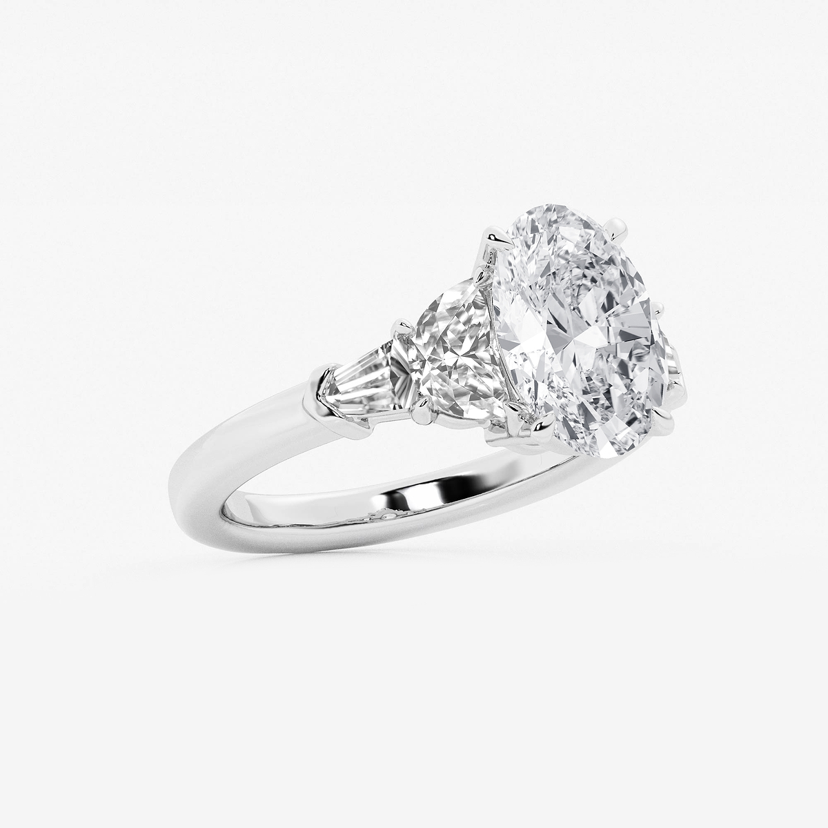 Additional Image 1 for  4 1/3 ctw Oval Lab Grown Diamond and Engagement Rings