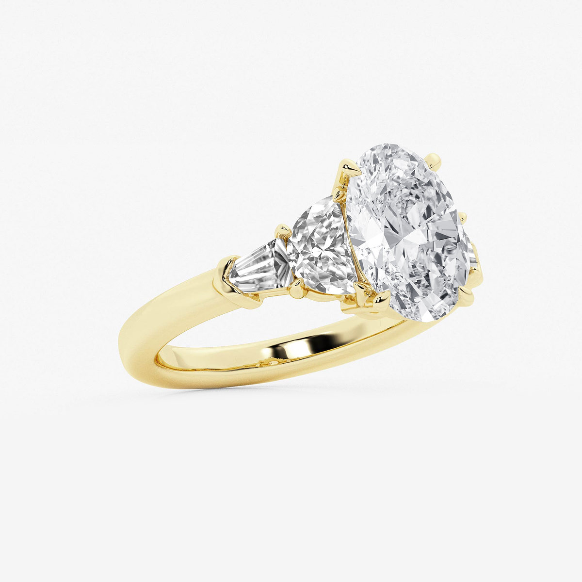 Additional Image 1 for  4 1/3 ctw Oval Lab Grown Diamond and Engagement Rings