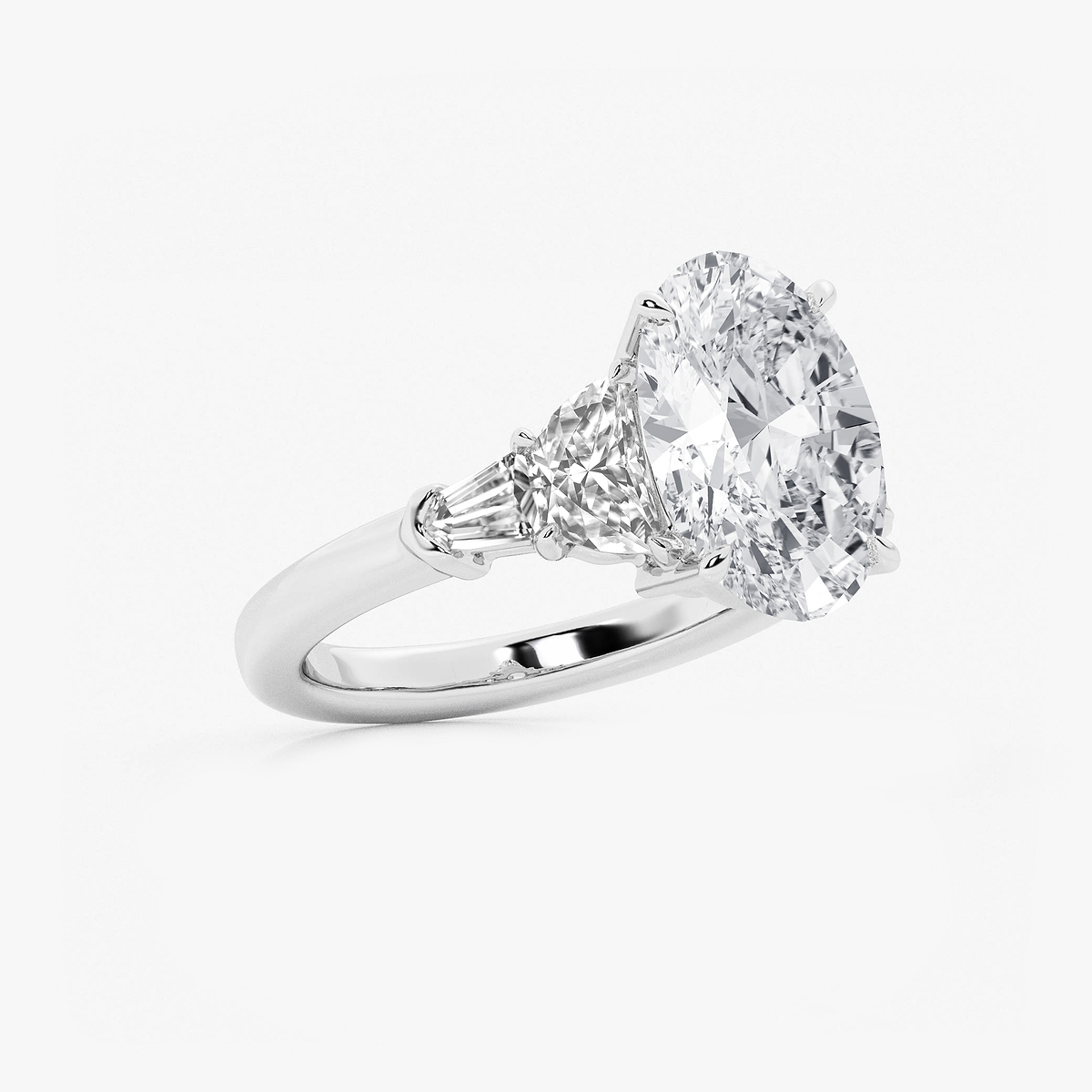 Additional Image 1 for  6 1/3 ctw Oval Lab Grown Diamond and Engagement Rings