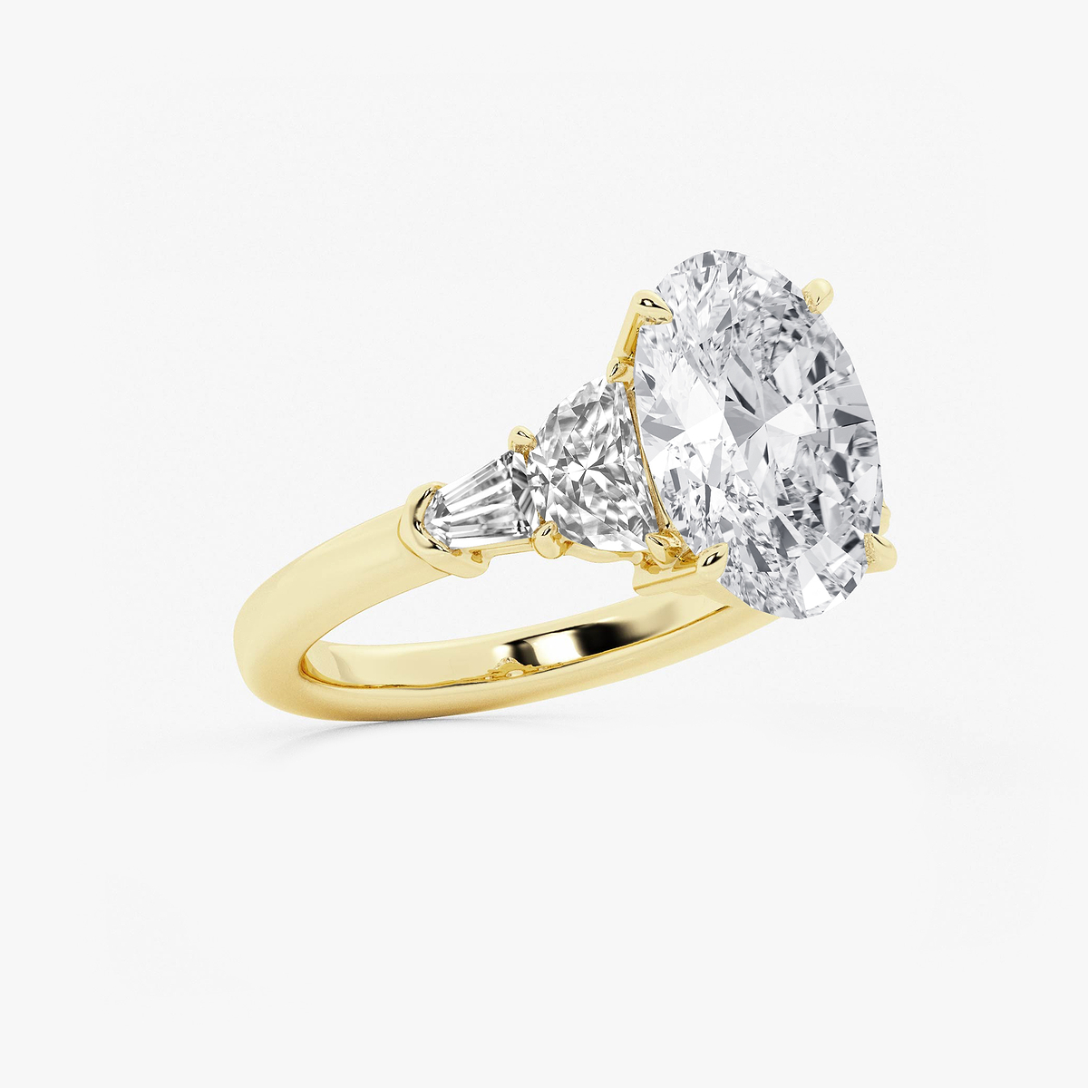 Additional Image 1 for  6 1/3 ctw Oval Lab Grown Diamond and Engagement Rings