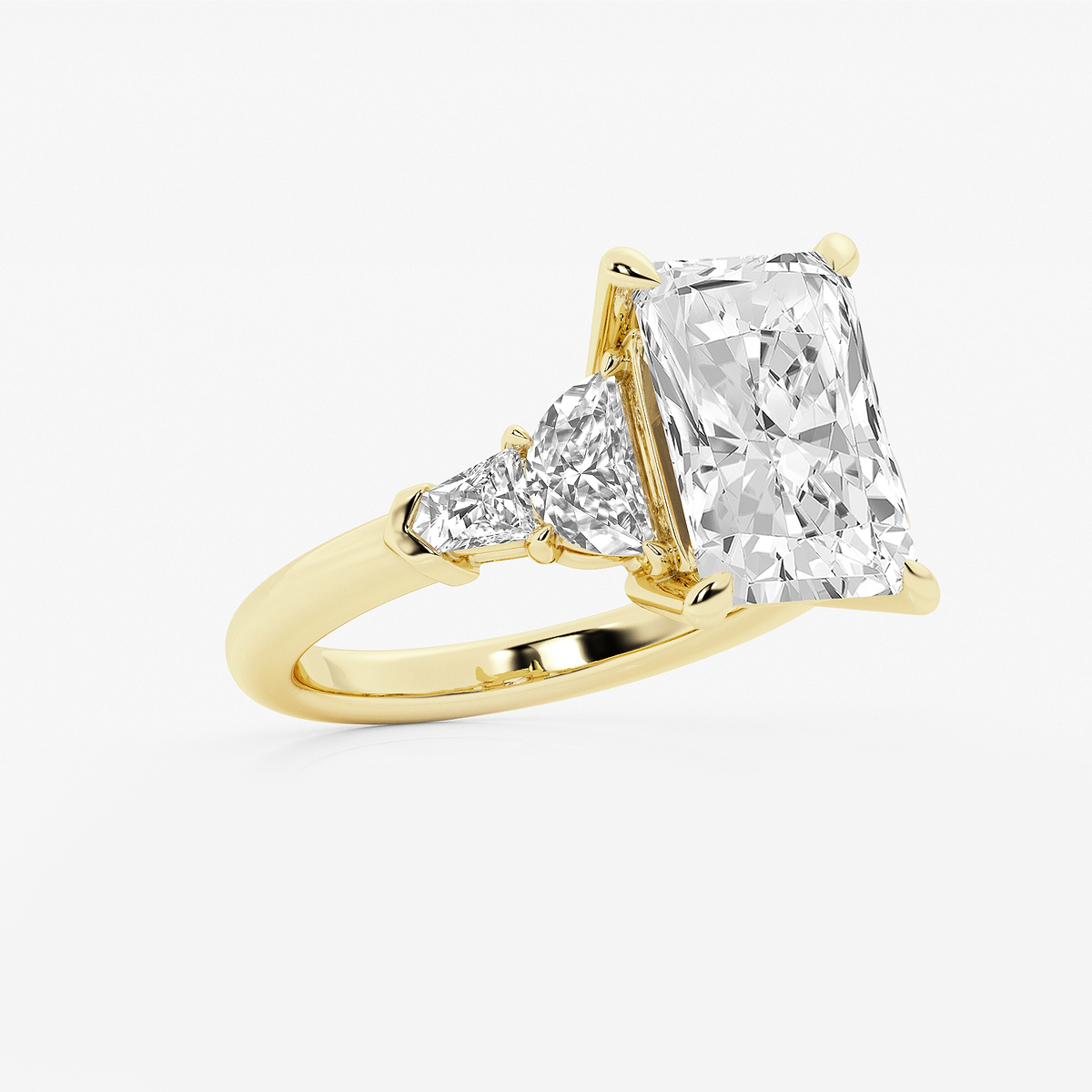 Additional Image 1 for  6 1/3 ctw Radiant Lab Grown Diamond Side Stone Engagement Ring