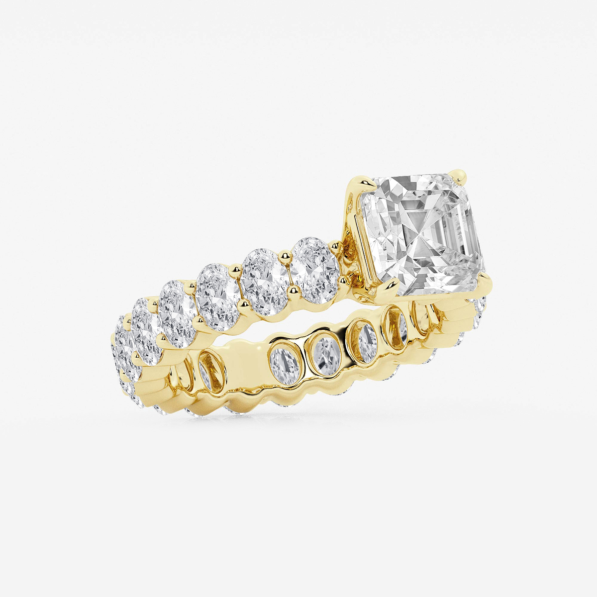 Additional Image 1 for  4 7/8 ctw Asscher Lab Grown Diamond Eternity Engagement Ring