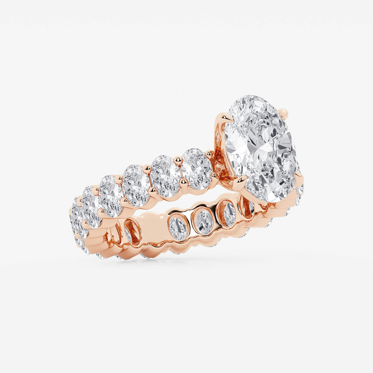 Additional Image 1 for  4 7/8 ctw Oval Lab Grown Diamond Eternity Engagement Ring