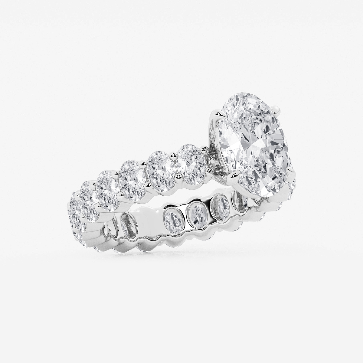 Additional Image 1 for  4 7/8 ctw Oval Lab Grown Diamond Eternity Engagement Ring
